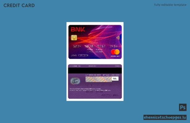 Beispielvorschau der BNK Bank Mastercard aus Südkorea